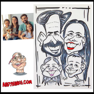 andyhinks.com andy hinks caricature illustration drawing andrew hinks Eumundi Markets Happy Birthday Quickdraw