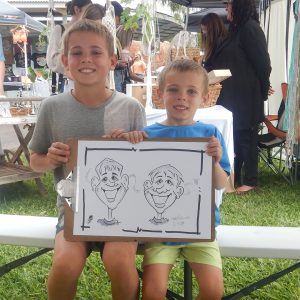 caricature illustration drawing andrew hinks Exmouth Markets Western Australia
