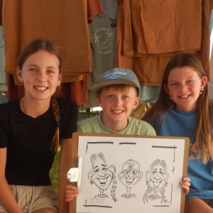 caricature illustration drawing andrew andy hinks Exmouth Markets Western Australia andyhinks.com