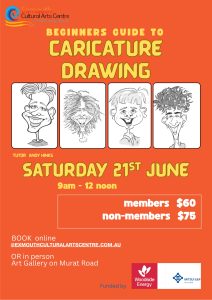 caricature illustration drawing andrew andy hinks Exmouth Markets Western Australia andyhinks.com