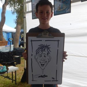 caricature illustration drawing andrew andy hinks Exmouth Markets Western Australia andyhinks.com