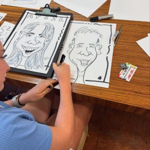caricature illustration drawing andrew andy hinks Exmouth Markets Western Australia andyhinks.com