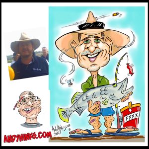 caricature illustration drawing andrew andy hinks Exmouth Markets Western Australia andyhinks.com
