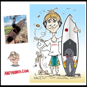 caricature illustration drawing andrew andy hinks Exmouth Markets Western Australia andyhinks.com