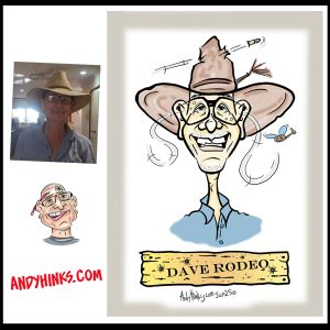 caricature illustration drawing andrew andy hinks Exmouth Markets Western Australia andyhinks.com