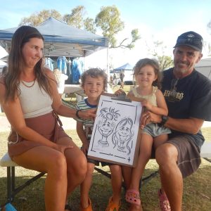 caricature illustration drawing andrew andy hinks Exmouth Markets Western Australia andyhinks.com